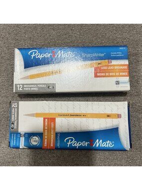 2 New Vintage 2010 Papermate SharpWriter #2  0.7 mm Mechanical Pencils Box of 12